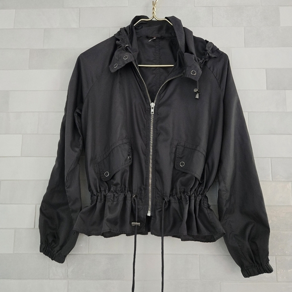 Free People Ripstop Parachute Jacker Gray Nylon Zip-Up Size XS Extra Small - Picture 2 of 7